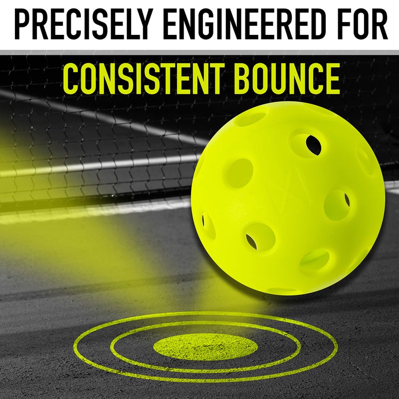 Franklin Sports X-26 Pickleballs - Indoor - 12 Pack - USAPA Approved - Optic - Image 3